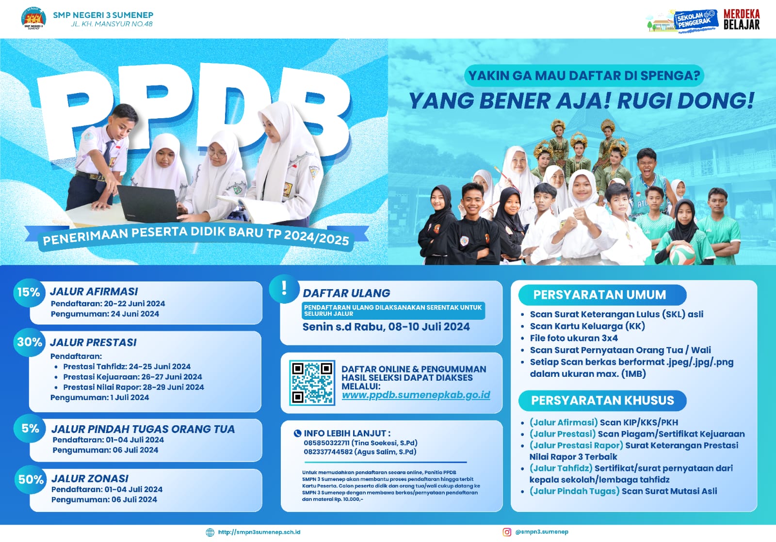 Penerimaan Peserta Didik Baru SMPN 3 Sumenep (PPDB 2024) Penerimaan Peserta Didik Baru SMPN 3 Sumenep (PPDB 2024)